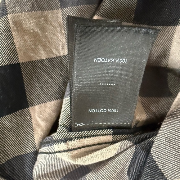 Harley Davidson Long Sleeve Flannel Shirt Black Gray Plaid Size Large - Picture 5 of 7